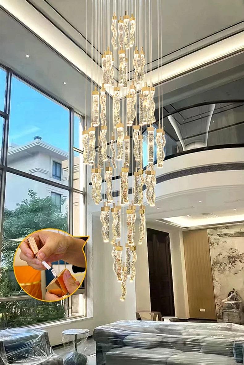 Nordic home decoration, stair chandelier, living room bedroom and dining room Pendant lights, ceiling light, indoor lighting