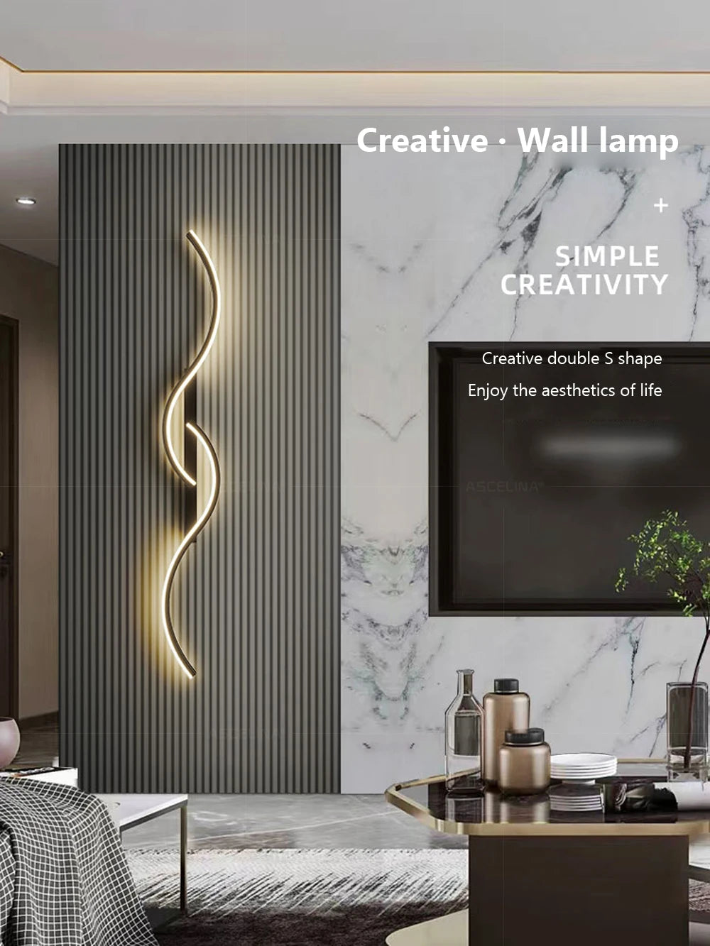 LED Wall Lamp 60/80/100CM Smart Remote Control Adjustable Color Temperature Brightness Bedroom Bedside Living Room Wall Sconces