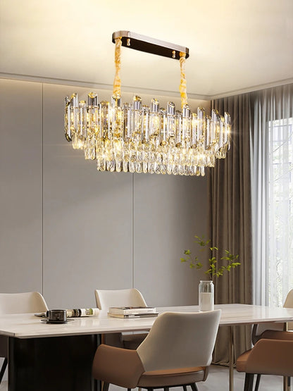 Post-modern Simple and Luxurious Crystal Chandelier Living Room Lamps Dining Room Decoration Household Led Indoor Lighting