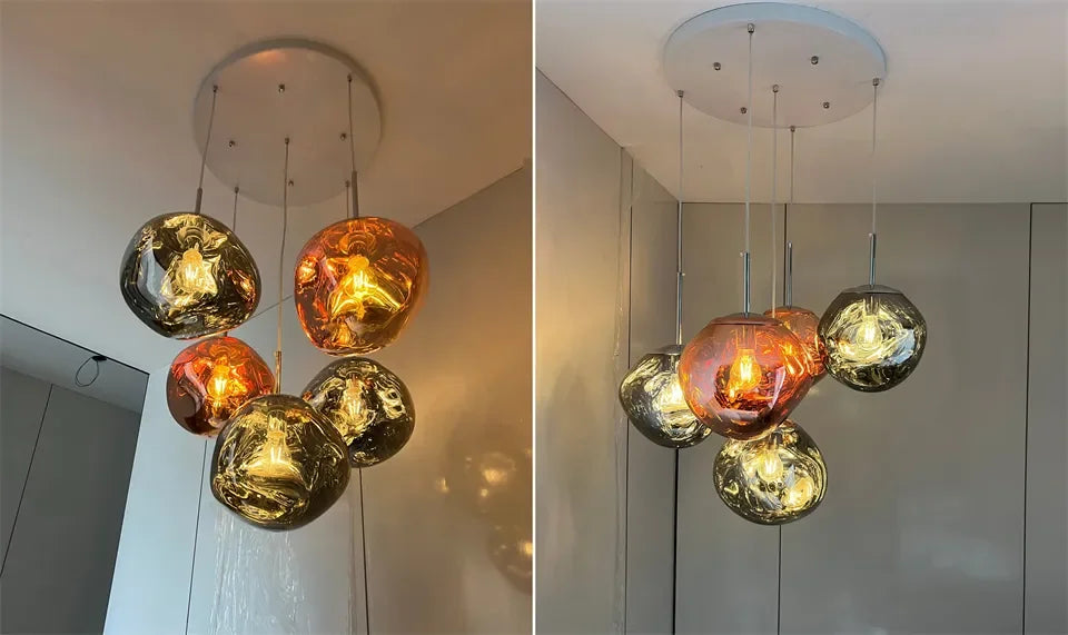 Nordic Lava Loft LED Pendant Light Modern Light PVC Lighting Living Room Indoor Decor Home Fixtures Kitchen Hanging Pendant Lamp
