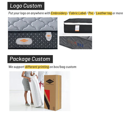 Wholesale Bed Mattresses Luxury California King Size Pillow Top Memory Foam Spring Hybrid Mattress