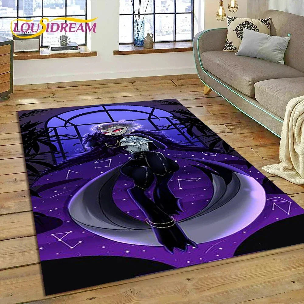 Cartoon H-Helluva Boss Blitzo H-Hazbin Hotel Carpet Rug for Bedroom Living Room Home Sofa Decoration,Child Large Decor Floor Mat