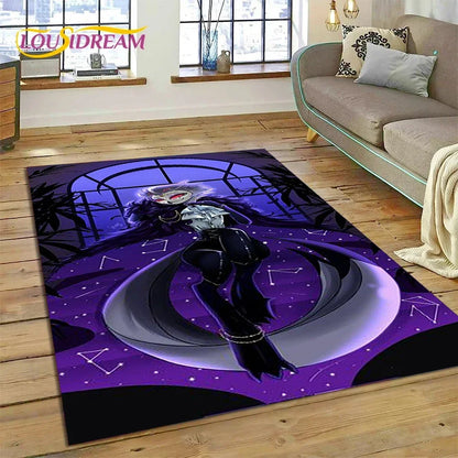 Cartoon H-Helluva Boss Blitzo H-Hazbin Hotel Carpet Rug for Bedroom Living Room Home Sofa Decoration,Child Large Decor Floor Mat