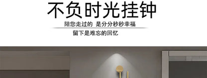 Large Wall Clock Gold Nordic Living Room Art Lotus Leaf Hanging Watch Circular Geometry Pointer Mute Wall Clock Home Decoration