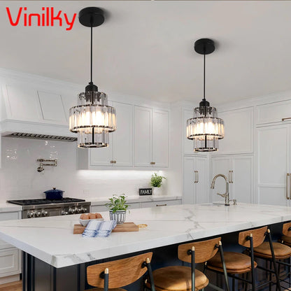 K9 Crystal Pendant Light Indoor Dining Room Nordic Modern Ceiling Chandelier for Bedroom Decoration Led Adjust Lighting Fixtures