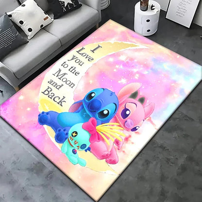 Stitch Cartoon Carpet Rug for Living Room Bedroom Decoration Picnic Camp Kitchen Carpet Crawling Carpet Decoration