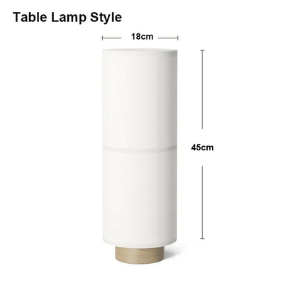 Designer Menu Hashira Cluster Pendant Light Vintage Cloth Lampshade Hanging Lamp Dining Room Minimalist Cylindrical Chandelier