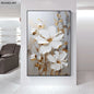 Blooming White Flowers On Canvas, Poster,Print Painting Abstract  Wall Art Picture For Nordic Living Room Decor Cuadros Unframed