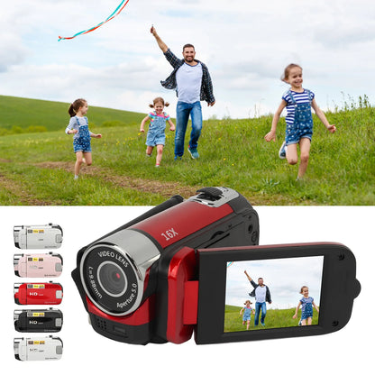1080P HD 16MP Digital Camera 2.4 Inch Rotatable Screen Camcorder 16X Zoom HD Anti-shock Video Recorder with Fill Light