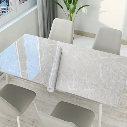 80cm Width Oil Proof Wall Stickers Waterproof Foil Wallpaper Marble Self Adhesive Mould Proof Sticker for Kitchen Bathroom Decor