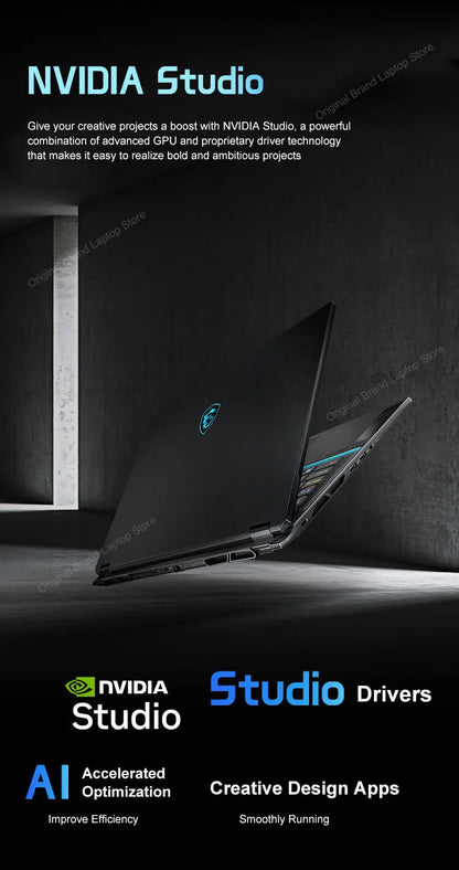 2024 MSI Stealth 18 AI Studio Gaming Laptop 18 Inch 4K UHD 120Hz MiniLED Screen Netbook Ultra 9-185H 32GB 2TB RTX4090 Notebook