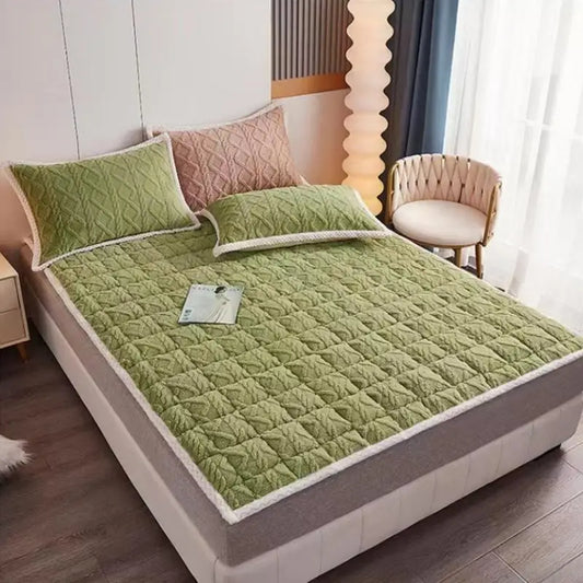 Milk Velvet Mattress Thicken Warm Winter Mattress Foldable Plush Bed Mattresses Twin King Queen Full Size Mattresses Bedding
