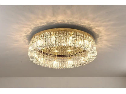 Luxury Modern Minimalist Crystal Glass Round Ceiling Chandelier for  Living Room Bedroom Study Led Indoor Lighting Decor
