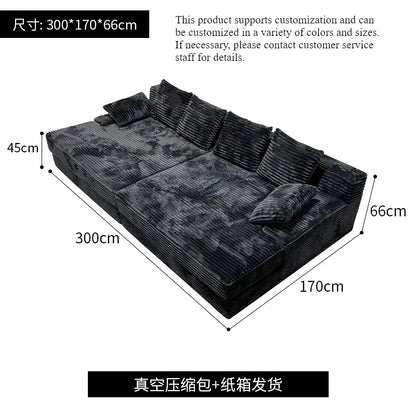 Bed Luxury European Sofa Armrest Adults Villa Floor Vacuum Compressed Couch Living Room Recliner Divano Sottovuoto Furniture