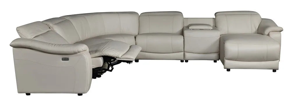 Italian Leather Furniture Set Living Room Electric Motion Sectional Power Recliner Sofa