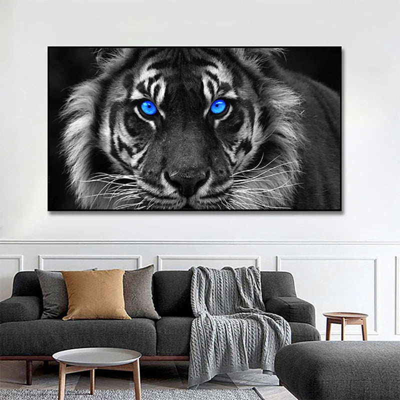 Large Size Lion Leopard Animals Posters African Elephant Tiger Wall Picture Canvas Painting One Piece Home Decoration No Frame