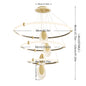 LUVODI 3-Layers LED Ceiling Lighting Fixture Art Decor Acrylic Water-drop Chandelier Pendant Lamp with 3 Color Lights