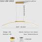 Pendant Light Nordic Chandelier Interior Décor Strip Curved Bridge LED Hanging Lamp Bedroom Living Room Home Lighting Fixtures