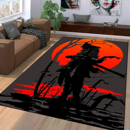 15 Size Samurai Spirits Pattern Rug Carpet for Living Room Bathroom Mat Creative Doormat Carpet for Bedroom Home Decor Play Mat
