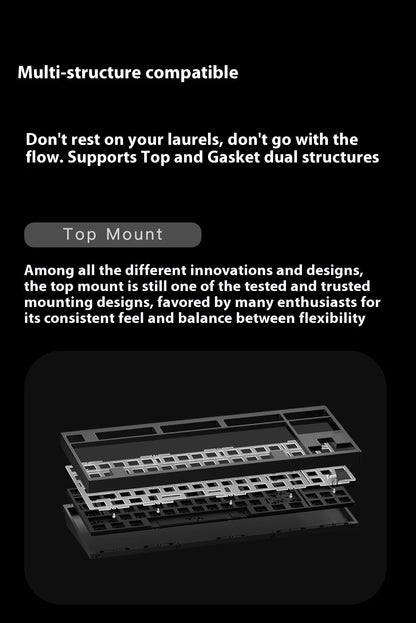 KBDfans KBD8X MKIII HE CNC Aluminum Gaming Keyboard Barebone Kit Venom TKL HE PCB High Performance Hall Effect 87 Keys Gfit PC