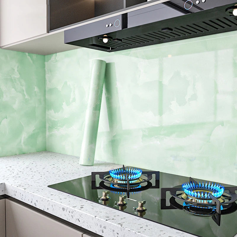 40cm Width Marble Self Adhesive Wallpaper Vinyl Wall Stickers Waterproof Contact Paper For Kitchen Decorative Film Home Decor