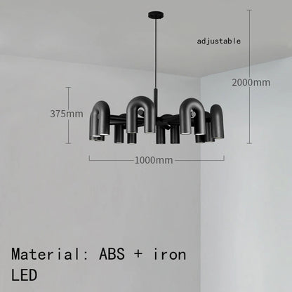 Cirkus scandinavian pendant light LED U-shaped tube chandelier Simple creative lamp Living Room Decoration restaurant lights