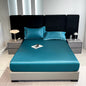 Rayon Satin Waterproof Fitted Sheet Silky Solid Color Bed Sheet Elastic Band Sheets Smooth Bedsheet Mattress Cover