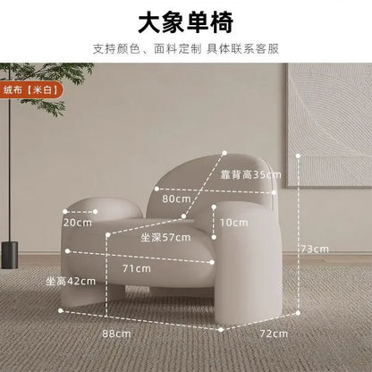 Living Room Single Sofa Balcony Leisure Chair Bedroom Sofa Chair Business Office Reception Hall Negotiation Sofas Chairs