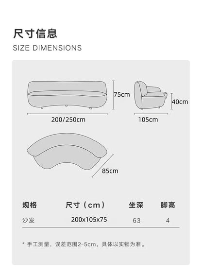 Light Luxury High Quality Curved Sofa Lounge Corner Italiano Modern Couch Ergonomic Relax Adults Canape Salon Home Furniture