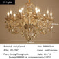 Luxury Home Crystal Chandeliers Villa Lighting for Living Room Decorate Ceiling Pendant Lamps Indoor Hanging Led Lights Fixture