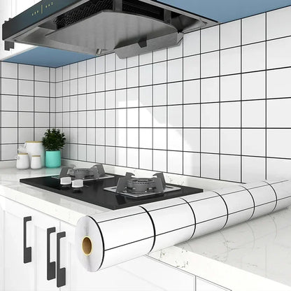 Kitchen Stove Oil-proof Sticker Waterproof High Temperature Resistant Wallpapers Kitchen Decoration Self Adhesive Contact Paper