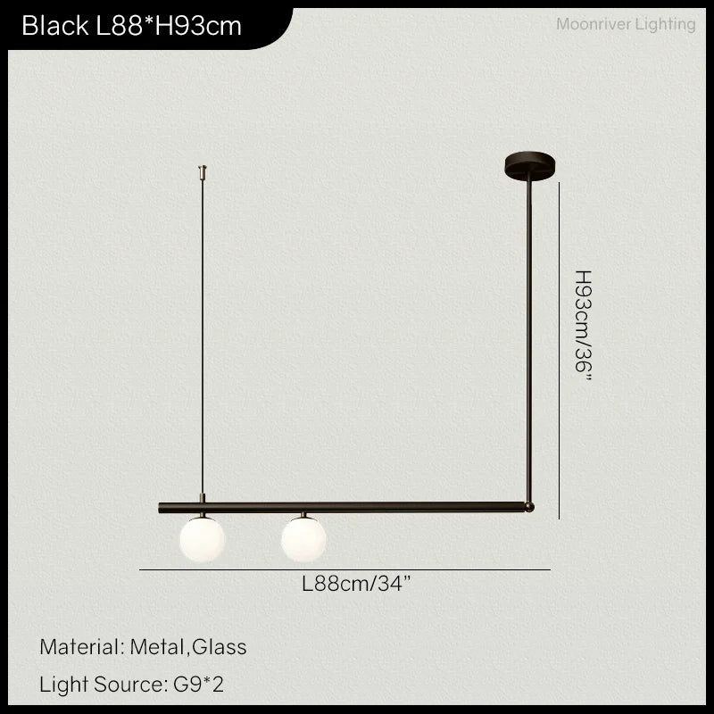 Hanging Lamp for Home LED Modern Minimalist Living Room Chandelier Simple Linear Restaurant Pendant Light Nordic Creative Shop