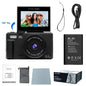 Ourlife AC600 Digital Camera 4K 64MP UHD Cameras 18X Digital Zoom 180° Flip Screen Vintage Vlogging Camera for YouTube Autofocus