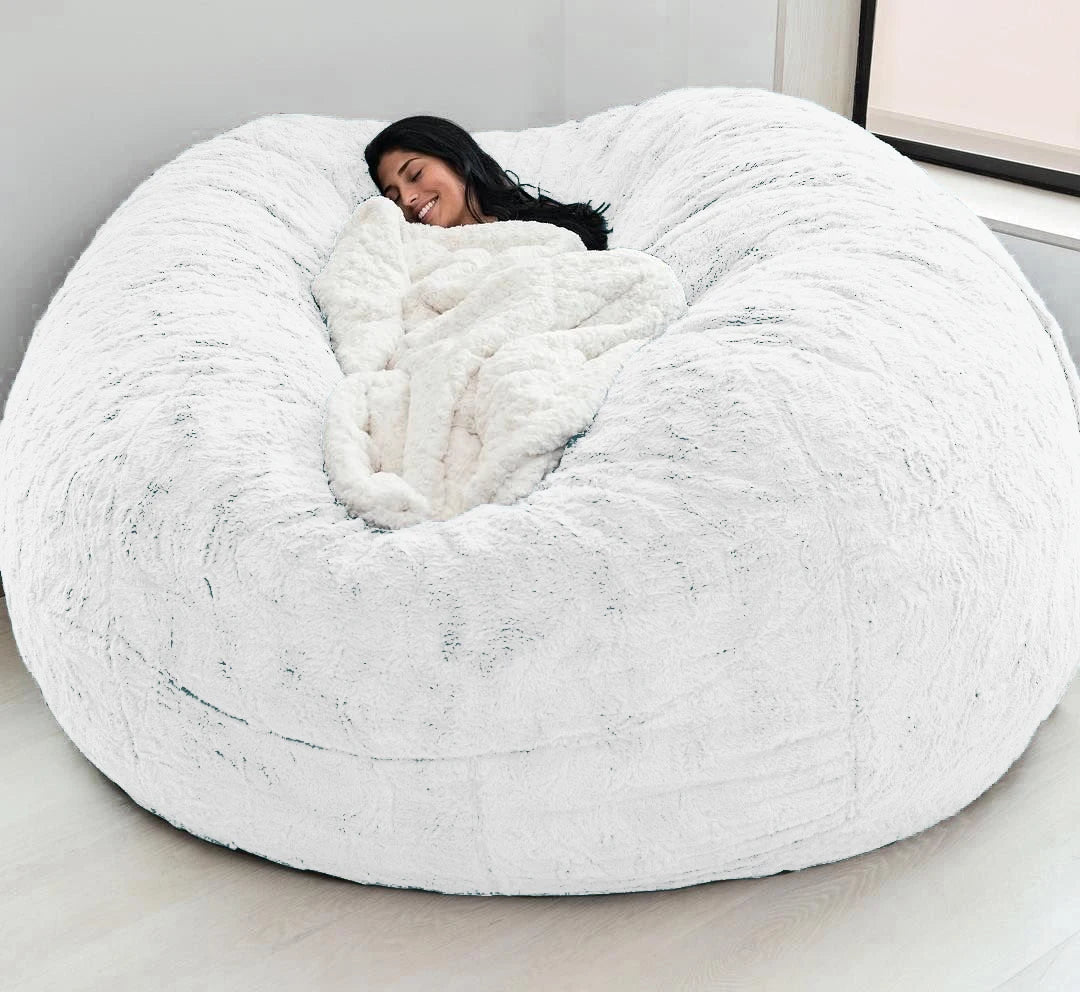 Soft Warm 180*90cm Fur Giant Removable Washable Bean Bag Bed Cover Comfortable Living Room Furniture Lazy Sofa Coat