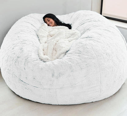 Soft Warm 180*90cm Fur Giant Removable Washable Bean Bag Bed Cover Comfortable Living Room Furniture Lazy Sofa Coat