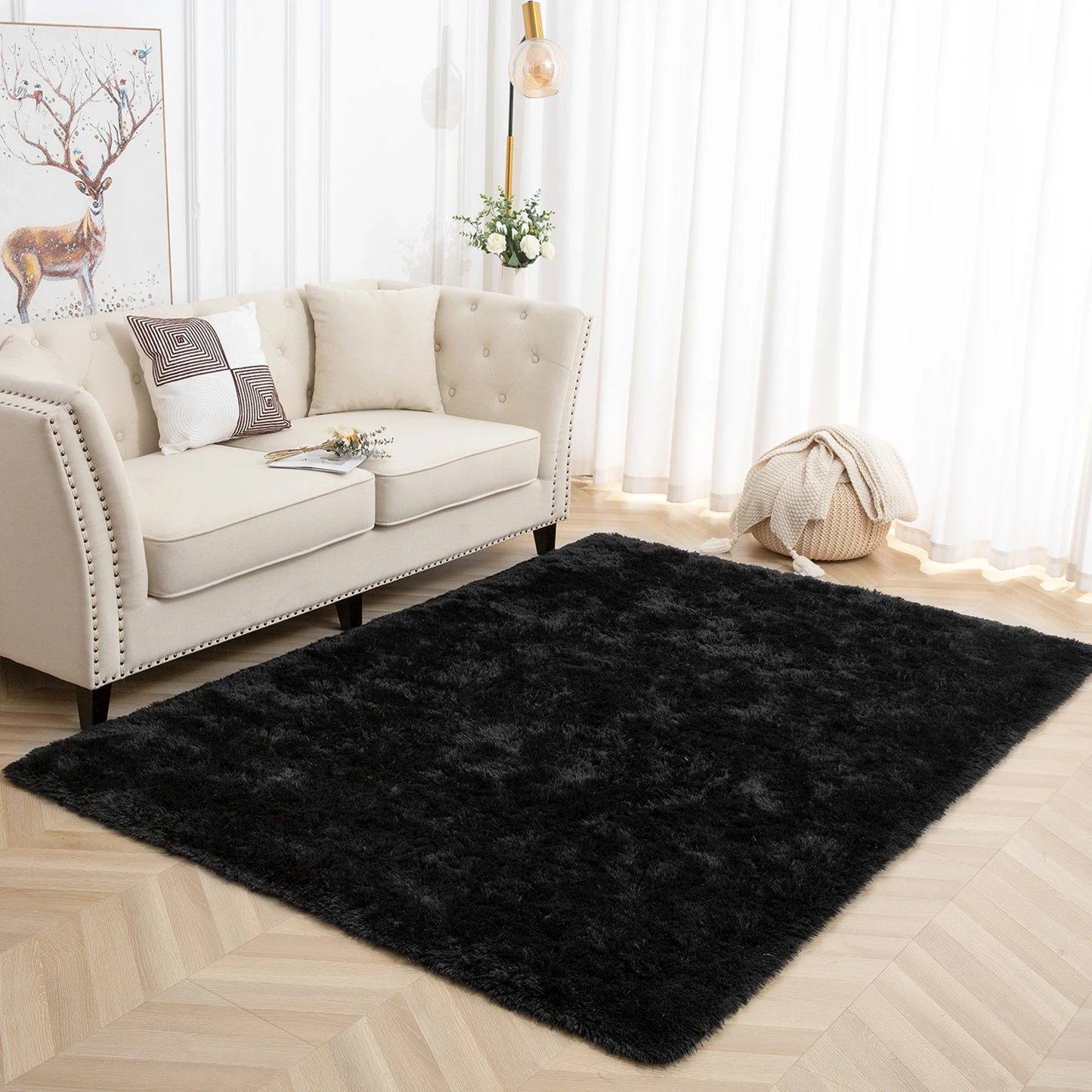 Thicken plush carpet home decoration Large Area Rug Fluffy warm winter carpets for living room rugs for Bedroom floor mats