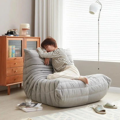 Modern Living Room Chair, Big Bean Bag Adult Floor Sofa, Togo Recliner Memory Foam Lazy Couch Suitable Balcony For Fireside