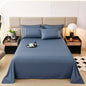 3PCS Solid Color Flat Sheet With English Embroidery Pillowcases Soft & Breathable Bed Sheet Hotel Quality Microfiber Bed Cover