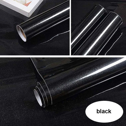 PVC Waterproof Oil-Proof Wallpaper White Self-Adhesive Kitchen Cabinet Table Top Old Furniture Renovation Color Change Stickers