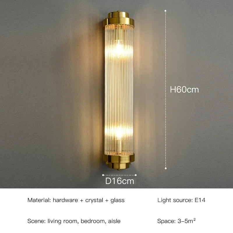 LED Luxury Crystal Wall Lamps For Living Room Hall Foyer Hotel Indoor Home Art Decor Wall Sconces Gold Bedside Lights Wall Light
