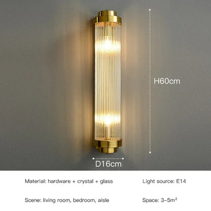 LED Luxury Crystal Wall Lamps For Living Room Hall Foyer Hotel Indoor Home Art Decor Wall Sconces Gold Bedside Lights Wall Light