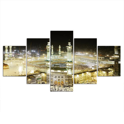 5 Panel The Quran Islamic Calligraphy Canvas Painting Motto Mosque Posters Prints Wall Art Canvas Printed Pictures Home Decor