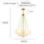 Nordic Bubble Glass Chandelier for Living Dining Table Room Decoration Frosted Glass Gold Black LED Ceiling Pendant Light