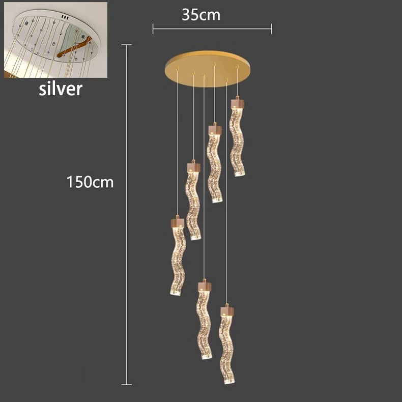 Nordic home decoration, stair chandelier, living room bedroom and dining room Pendant lights, ceiling light, indoor lighting
