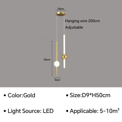 Modern Simple LED Pendant Lamp Living Room Bedroom Bedside TV Background Kitchen Island Restaurant Home Decor Lighting Fixture