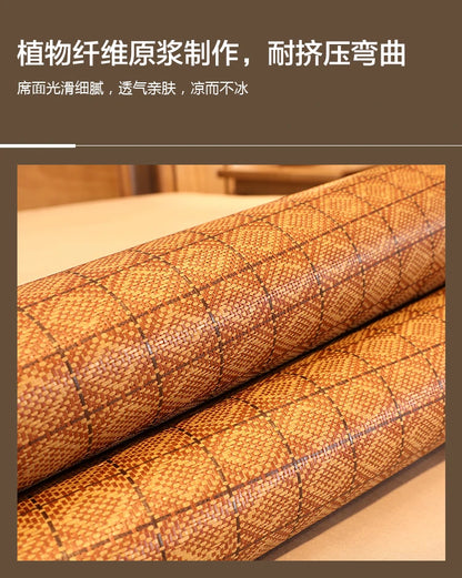 Cool mat summer rattan mat dual-use student dormitory single double foldable mattress summer natural pure rattan straw mat home
