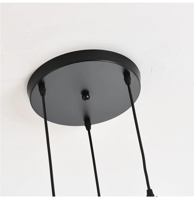 Industrial Pendant Light Adjustable Hanging Lamp for Ceiling Light Fixture Metal Cage Chandelier Lighting for Island Dining Room