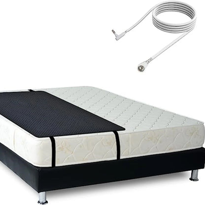 Half Grounding Mat for Bed Anti-slip PU Leather Earthing Mattress With Grounding Cord & Plug Adapter