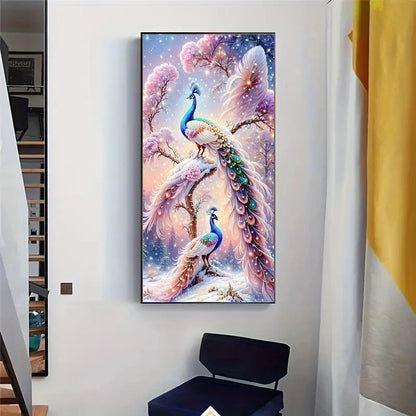 Canvas Poster Modern Art Dream Peacock Flower Landscape Bird Home Decor Ideal Gift for Bedroom Living Room Corridor Wall Decor