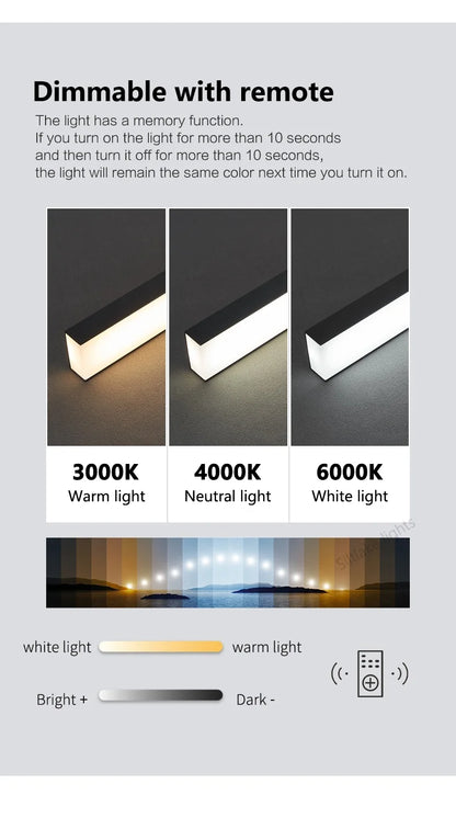 New restaurant chandelier modern simple dining room table bar lights long strip spotlight creative designer pendant lamps